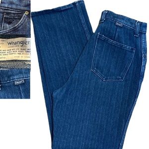 Vintage Wrangler USA Pinstriped High Waist Jeans
